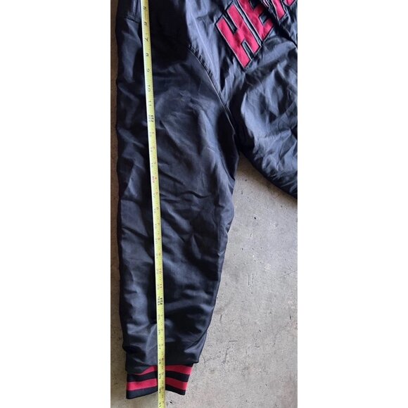Vintage NBA Miami Heat Ultra Game Jacket Men’s Sz Large Bomber Jacket Black - Picture 6 of 16